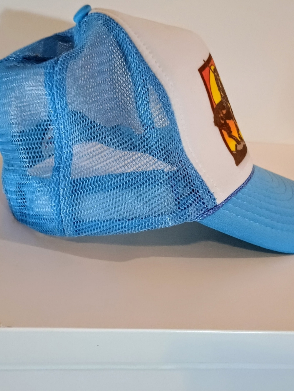 Nissin Vintage Trucker Blue Mesh Snap Back South Dakota Western - Picture 3 of 5
